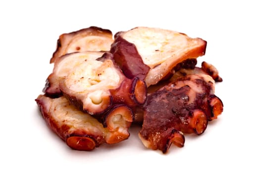 Octopus boiled in slices
