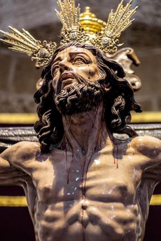 Christ of the forgiveness in the parish church of Santa Cruz, Cadiz, Spain