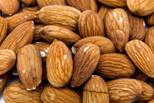Background of a heap of almonds