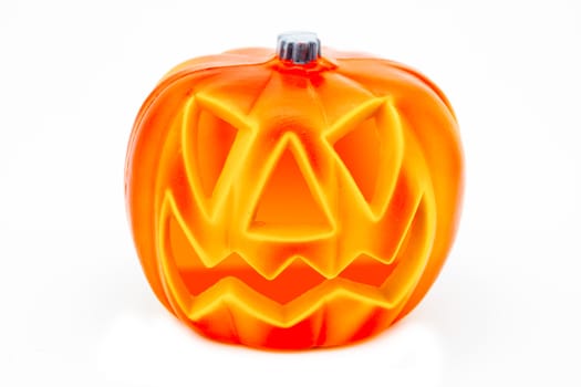 A scary Halloween pumpkin on a white background