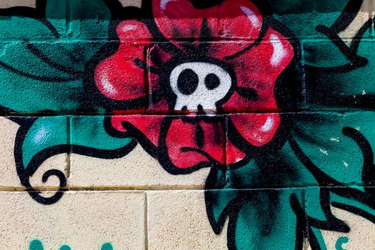 PUERTO REAL, CADIZ, SPAIN-JUL 15: Graffiti of unidentified artist on the first tournament of Graffiti of Puerto Real on Jul 15, 2011, in Puerto Real,  Spain
