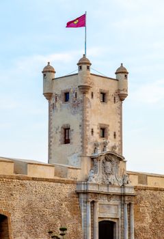 Outer walls that separate the old quarter and the modern zone of the city of Cadiz, Spain