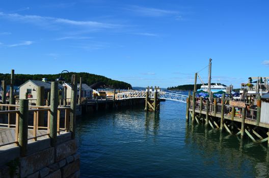 Along the docks at Bar Harbor Maine