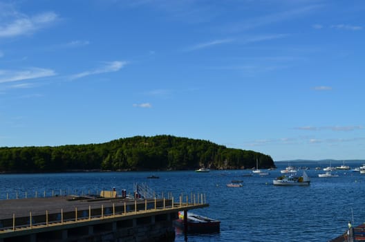 View of the bay at Bar Harbor Maine