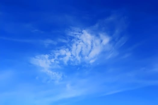 Image of the summer fluffy blue sky