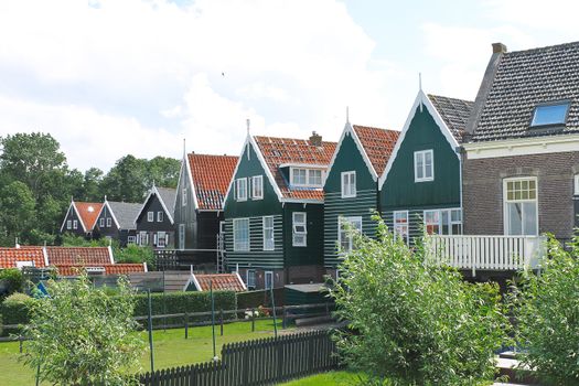 Houses on the island of Marken. Netherlands
