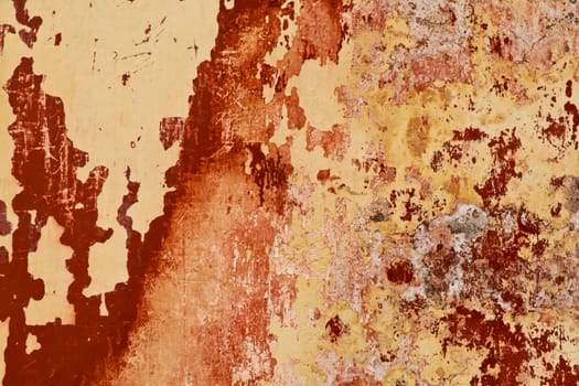 Red paint texture on wall grunge for background