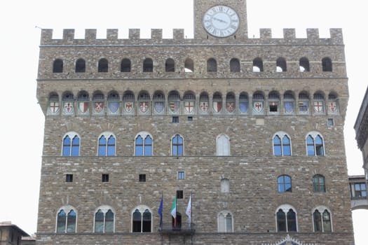 Florence, Italy. A kind on the Old palace or a palace della Signoria