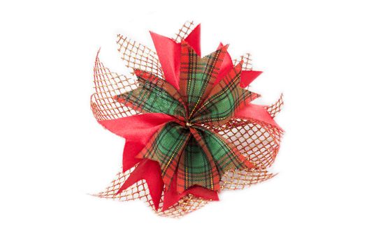 christmas and new year bow on white background