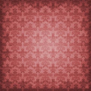 Shaded grungy rosy red to pink damask texture