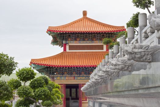 decorating the chinese style. The decor is colorful.