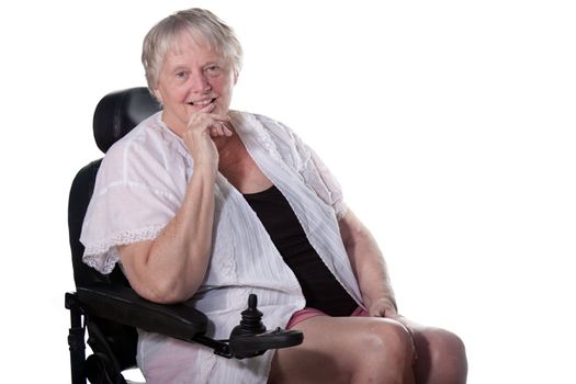 senior woman in wheel chair