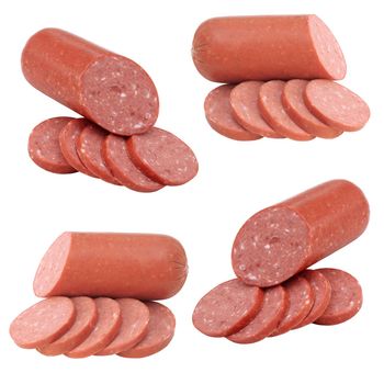 sausage collection isolated on white background