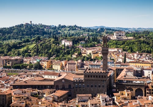 Florence, Italy: panoramic view from the top of Duomo church