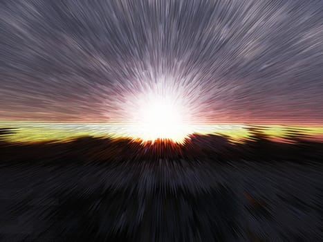 Image with background like a white explosion