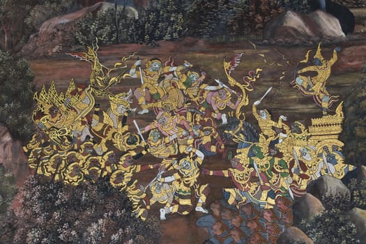 Public Art Painting at Grand Palace, Bangkok