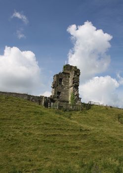 tut castle derbyshire uk, castle ruins