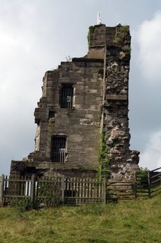 tut castle derbyshire uk, castle ruins