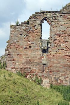 castle ruins at tutbury castle derbyshire england