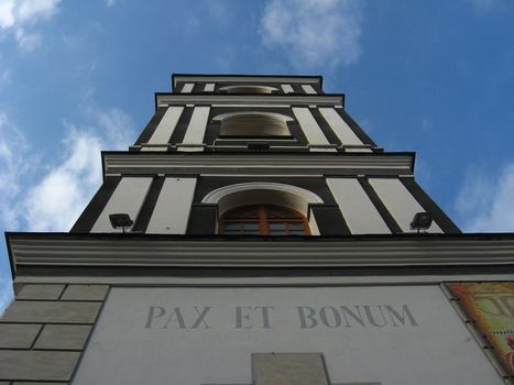 View on Catholic church with beautiful architecture