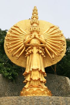Golden Statue of Guan Yin