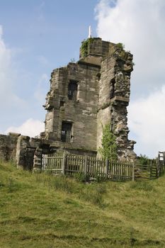 tut castle derbyshire uk, castle ruins