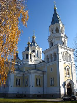 View on Catholic church with beautiful architecture