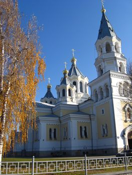 View on Catholic church with beautiful architecture