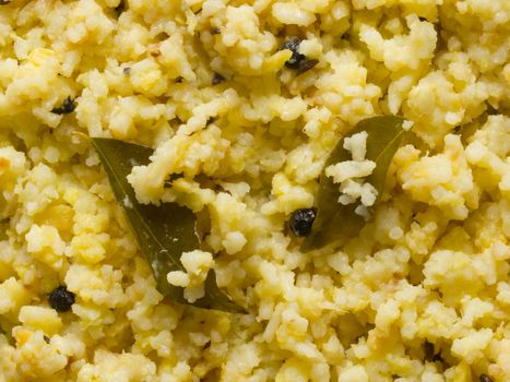 close up of indian pongal food background