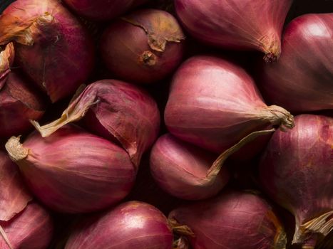 close up of shallots food background