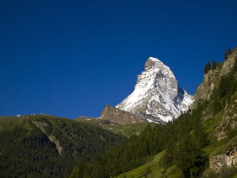 Matterhorn mountain viewed from Zermatt, Switzerland