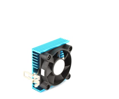 Small fan for microprocessor and radiator