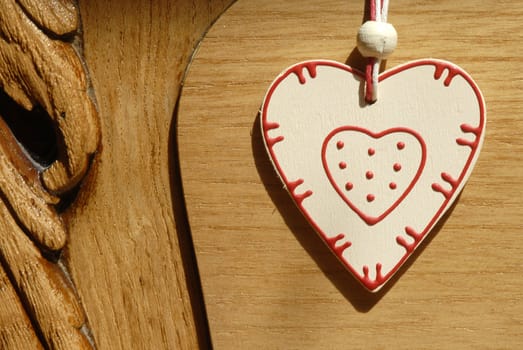 rustic heart heart hung on wooden door