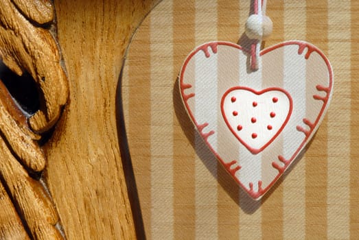 background country style wooden heart