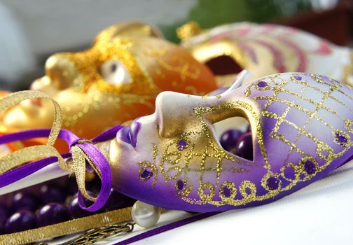 Venetian carnival masks, Venice, Italy                 