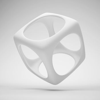 3d Illustration of White Design Element or Logo