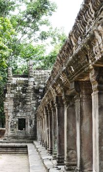 The ancient ta phrom made famous by the trees and tomb raider