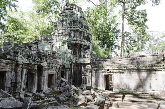 The ancient ta phrom made famous by the trees and tomb raider