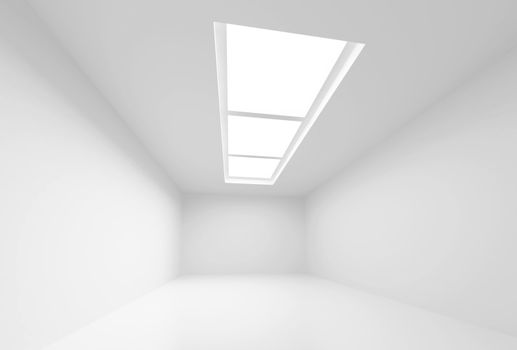 3d Illustration of White Abstract Interior Background