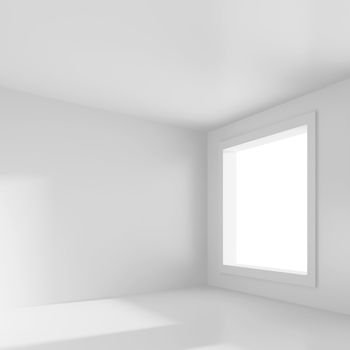 3d Illustration of Empty Room Interior with Window