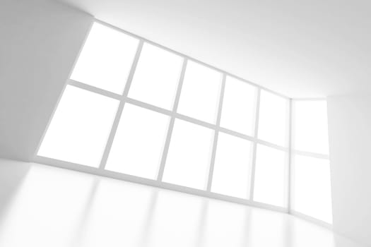 3d Illustration of White Abstract Interior Background