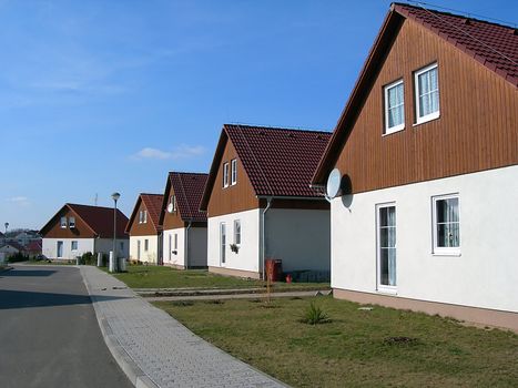       Row of uniform houses   