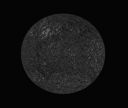 Unknown fiery planet on a dark background