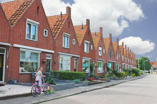 In the courtyard of a typical Dutch house. Netherlands