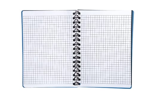 Paper notebook isolated on the white background.