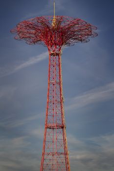 Parachute jump tower at Coney Island