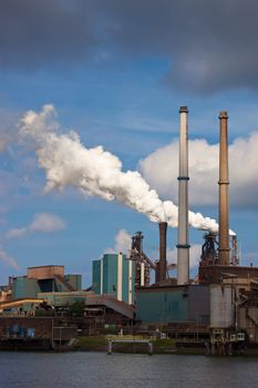 Hoogovens steel factory in IJmuiden-Velsen, Netherlands