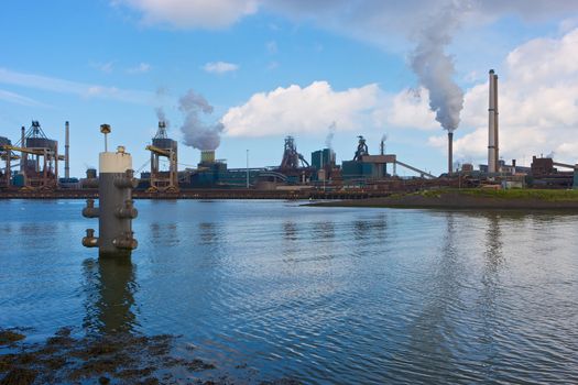 Hoogovens steel factory in IJmuiden-Velsen, Netherlands