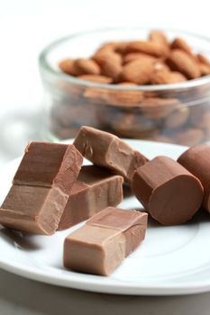 almond nougat pieces