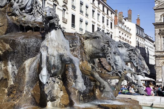 La Fontaine Bartholdi is a fountain sculpted by Frédéric-Auguste Bartholdi in 1891 and erected at the Place des Terreaux, in the 1st arrondissement of Lyon, near the City Hall.